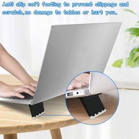 img 1 attached to 🖥️ ZC GEL Mini Laptop Stand: Invisible Ergonomic Keyboard Riser, Foldable Tablet Holder for MacBook, Lenovo, HP & More