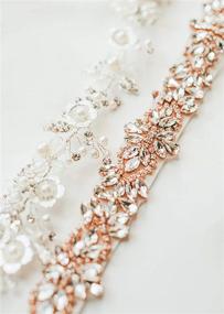 img 1 attached to SWEETV Rhinestone Wedding Applique: Exquisite Bridesmaid Women's Accessories