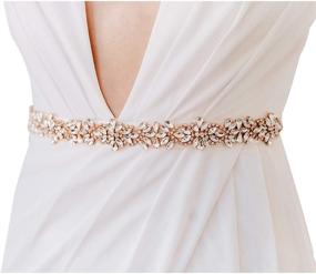 img 4 attached to SWEETV Rhinestone Wedding Applique: Exquisite Bridesmaid Women's Accessories