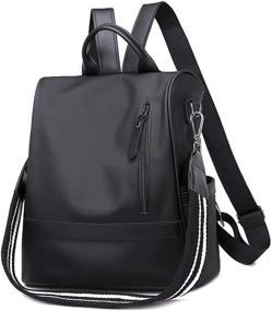 img 4 attached to 🎒 Women's Fashion Convertible Backpack Purse - VASCHY Anti-Theft Water-Resistant Nylon Bag with Detachable Shoulder Strap