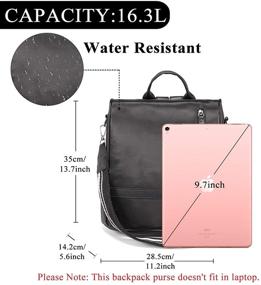 img 2 attached to 🎒 Women's Fashion Convertible Backpack Purse - VASCHY Anti-Theft Water-Resistant Nylon Bag with Detachable Shoulder Strap
