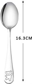 img 2 attached to 🥄 Safe and Durable 9 Piece Stainless Steel Kids Spoons Set: Ideal for Home and Preschools