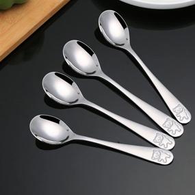 img 3 attached to 🥄 Safe and Durable 9 Piece Stainless Steel Kids Spoons Set: Ideal for Home and Preschools