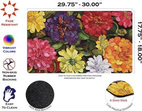 img 3 attached to 🌼 Toland Home Garden Zippy Zinnias Flower Bouquet Doormat - Colorful Floral 18 x 30 Inch Decorative Floor Mat
