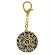 blue 28 hums tibetan wheel keychain for good health and protection - w4263 логотип