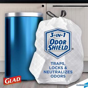 img 1 attached to 🗑️ Glad-78526 Tall Kitchen Drawstring CloroxPro Trash Bags: 13 Gallon - 100 Count (Packaging Variations Included)