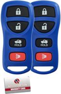 🔑 keylessoption kbrastu15-blue key fob replacement | 2 pack car keyless entry remote control logo