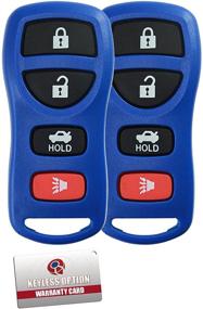 img 2 attached to 🔑 KeylessOption KBRASTU15-Blue Key Fob Replacement | 2 Pack Car Keyless Entry Remote Control