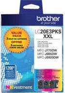 brother lc20e3pks 3 pack super cartridges logo