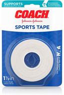 🏋️ johnson &amp; johnson sports tape - breathable cloth tape for joint support and protection - fingers, wrists, ankles - 1.5-inch x 10 yards, white логотип