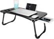 baodan laptop bed tray table - convenient foldable desk with drawer & cup holder for maximum comfort logo