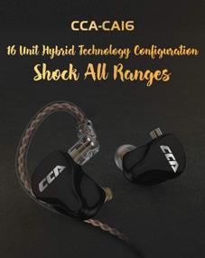 img 3 attached to High-Performance CCA CA16 Wired Earbuds/Headphones with Mic and Detachable Cable - Black