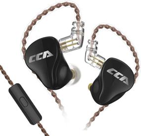 img 4 attached to High-Performance CCA CA16 Wired Earbuds/Headphones with Mic and Detachable Cable - Black