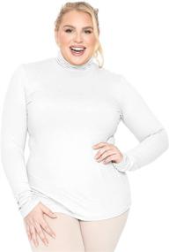 img 4 attached to Stretch Comfort Womens Sleeve Turtleneck Women's Clothing