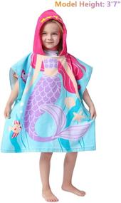 img 3 attached to 🧜 Ultimate Mermaid-Themed Hooded Towel for Girls - Age 1 to 5 Years - Soft, Absorbent, Extra Large - Ideal for Bath, Pool, and Beach