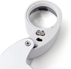 img 2 attached to 🔎 Illuminated Jeweler Loupe 40X 25mm Glass Lens Eye Magnifier with Dual LED Light: Ideal for Jewelry, Coins, Stamps, Antiques, and More!