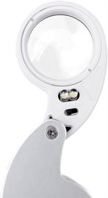 img 1 attached to 🔎 Illuminated Jeweler Loupe 40X 25mm Glass Lens Eye Magnifier with Dual LED Light: Ideal for Jewelry, Coins, Stamps, Antiques, and More!