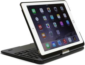 img 1 attached to 💻 Enhance Your iPad Experience with the NEW iPad Air 2 Flip Turn Keyboard Case G2 - Clamshell Bluetooth Keyboard Case in Air 2 Black