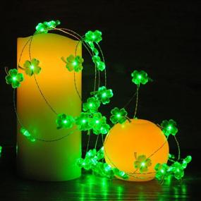 img 3 attached to 🍀 Impressive Life St. Patrick's Day Shamrocks String Lights Decor, Four-Leaf Clover Copper Wire 10 ft 40 LEDs with Remote. Ideal for Christmas, Spring, Wedding, Birthday, Patio, DIY Home Parties Decorations