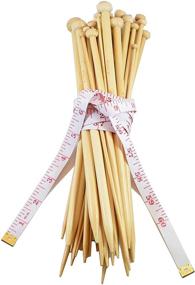img 4 attached to 🧶 Celley 36 Pcs Smooth Bamboo Knitting Needles Set - 18 Sizes US 0 to US 15: Perfect for Knitting Enthusiasts!