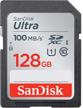 sandisk 128gb sd ultra memory card works with panasonic lumix dc-lx100 ii logo