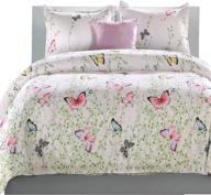 🦋 lamejor queen size butterfly luxury duvet cover set: exquisite white comforter cover with 2 pillowcases - stylish bedding set logo