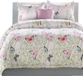 img 4 attached to 🦋 LAMEJOR Queen Size Butterfly Luxury Duvet Cover Set: Exquisite White Comforter Cover with 2 Pillowcases - Stylish Bedding Set