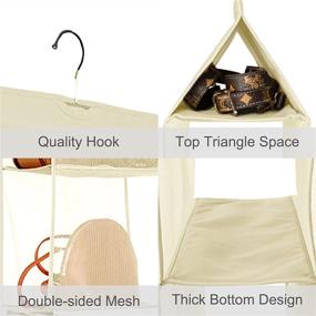 img 1 attached to 👜 Efficiently Organize Handbags with TABITORA Detachable Hanging Handbag Organizer in Beige