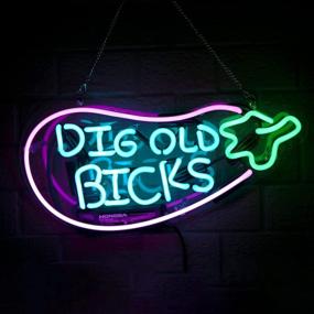 img 1 attached to 🍺 Lushun Dig Old Bicks Real Glass Neon Signs - Beer Bar Club Bedroom Hot Coffee Neon Lights for Office Hotel Pub Cafe - Man Cave Wedding Birthday Party Neon Light Art Wall Lights - 15inch x 10inch