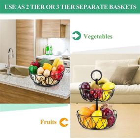 img 1 attached to 🍏 Organize and Display Fresh Produce with our Tier Fruit Basket Vegetable Countertop