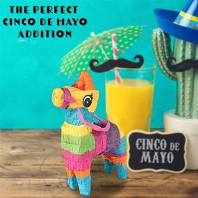 img 2 attached to 🎉 Colorful Neliblu Set of 3 Mini Donkey Pinatas - Fiesta Decorations for Cinco de Mayo, Party Favors, Supplies & Centerpieces
