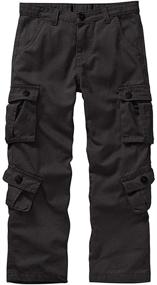 img 2 attached to Versatile Raroauf Boys Casual Cargo Pants: Ideal 👖 Boys' Uniform Pant for Outdoor Adventures, with 8 Convenient Pockets