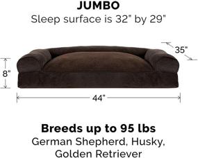 img 3 attached to 🐾 Furhaven Pet - Sofa-Style Dog Pillow Bed & Traditional Orthopedic Foam Mattress Dog Bed for Dogs & Cats - Wide Variety of Styles, Sizes, & Colors - Excellent for Optimal SEO