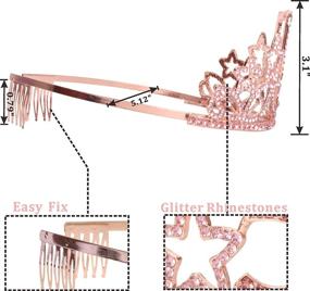 img 2 attached to 🎂 21st Birthday Tiara Pink Crown Gift Set with Sash – Ideal 21st Birthday Decorations for Her