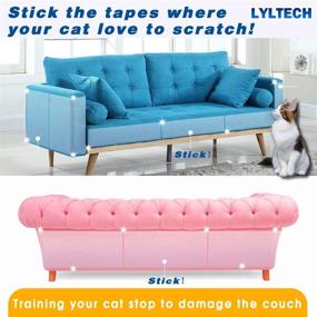 img 1 attached to 🐈 XL Double-Sided Translucent Anti-Scratch Tape for Cats - 10 Sheets, 17” x 12" Size - Residue-Free Deterrent Training Tape, Furniture/Couch/Sofa/Door/Wall/Mattress/Car Seat Protector