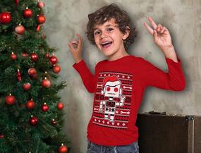 img 2 attached to 🎄 Tstars Christmas Sweater Sweatshirt X Large Boys' Clothing: Festive and Comfortable Attire for Boys!