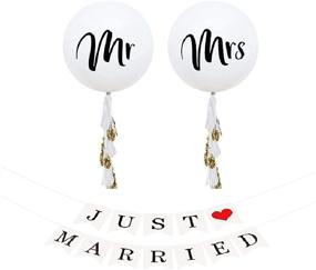 img 4 attached to Just Married Banner Wedding Balloons