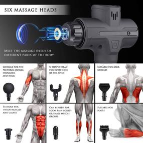 img 3 attached to 💆 Satin Percussive Massage Gun: 8 Interchangeable Attachments, 30 Speeds - Myofascial & Deep Tissue Massaging, Personal Handheld Massager to Relieve Sore Muscles