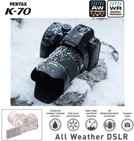 img 1 attached to Погодозащищенный черный корпус цифровой зеркальной фотокамеры Pentax K-70 (только корпус)