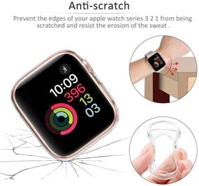 img 1 attached to Goton 2-пакетный чехол-бампер для Apple Watch 40мм SE/Series 6/5/4 (прозрачный) - ударопрочный защитный чехол с TPU ободом.