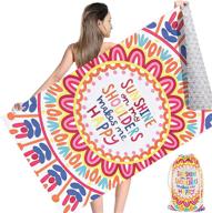 🏖️ large oversized microfiber beach towel for adults - sand-free, quick-dry, super absorbent, compact & lightweight with carrying bag - ideal for travel, pool, swimming, bath, camping logo