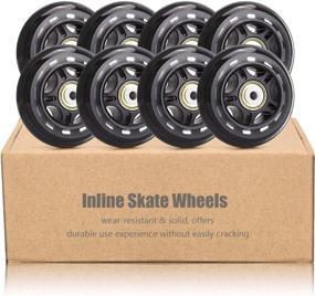 img 3 attached to 🛼 8 Pack of TOBWOLF Inline Skate Wheels - 64mm/70mm/76mm, with ABEC-7 Bearing, Ideal for Indoor/Outdoor Roller Skating, Rollerblading, Scooters, and Luggage