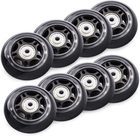 img 4 attached to 🛼 8 Pack of TOBWOLF Inline Skate Wheels - 64mm/70mm/76mm, with ABEC-7 Bearing, Ideal for Indoor/Outdoor Roller Skating, Rollerblading, Scooters, and Luggage