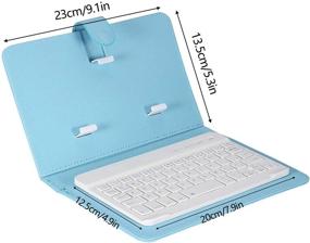 img 3 attached to SkyBlue 2-in-1 Bluetooth Keyboard Case with Stand for 4.5-6.8 inch iOS/Android Phones