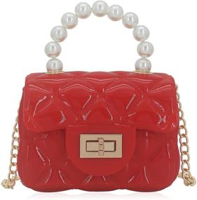 img 4 attached to Pearl-Handled Quilted Crossbody Handbag for Women with Wallet and Crossbody Bag Compartments