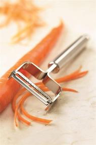 img 3 attached to Premium Stainless Steel Julienne Peeler by Kuhn Rikon - Includes Blade Protector and Durable Handle