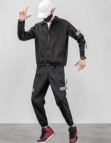 img 3 attached to Tebreux Tracksuit Athletic Sweatsuits Running
