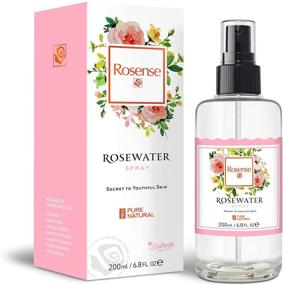 img 4 attached to 🌹 Revitalize and Nourish Your Skin with Rosense Glass Bottle Rosewater Hydrating Facial Toner and Face Mist – 6.8 Oz