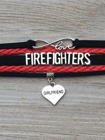 img 1 attached to Infinity Collection Firefighter Girlfriend Bracelet