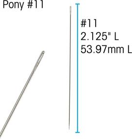 img 1 attached to 🧵 Pony Beading Needles - Size 11, Pack of 6, Length 4.5 Inches - Handcrafted in India - Ideal for Loom Weaving, Beadwork, Off-Loom Stitching, and Seed Bead Jewelry Making